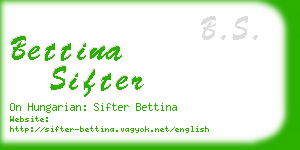 bettina sifter business card